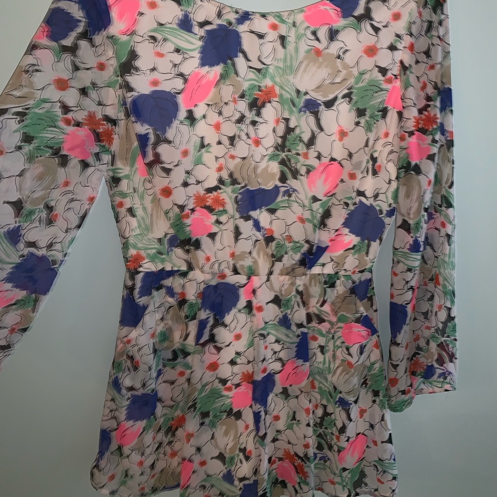 Floral chiffon romper